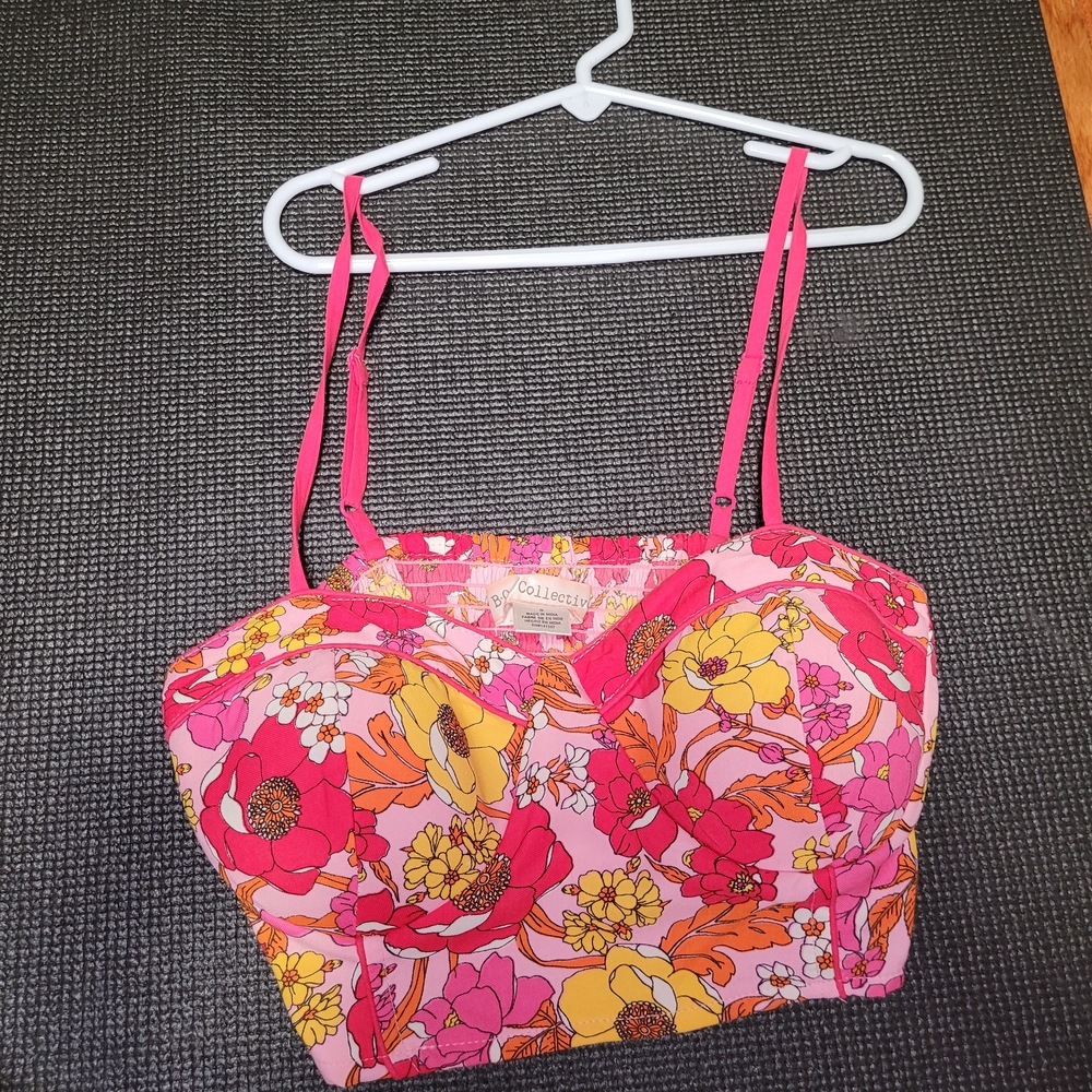 Floral bustier from bog collective NWOT